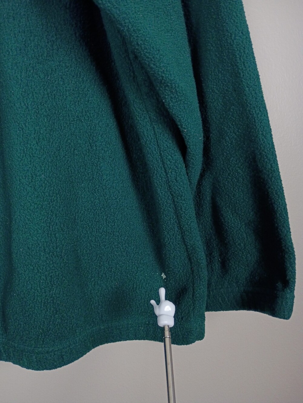 Vintage 90s Nike Quarter-Zip Fleece Pullover Jacket - Forest Green XL - Picture 8 of 12